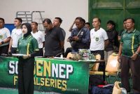 Pembukaan turnamen sonGENnep Futsal Series Bupati Cup 2026 yang digelar di GOR Uniba Madura, diikuti puluhan tim futsal dari Sumenep dan Pamekasan.