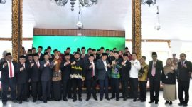 Bupati Sumenep Achmad Fauzi Wongsojudo saat Pengukuhan Pengurus Dekopinda Kabupaten Sumenep Masa Bhakti 2026–2030 di Pendopo Agung Keraton, Kamis (12/2/2026).