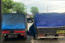 Barang bukti yang diamankan dari dua mobil pikap.