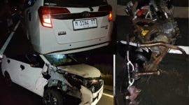 Kendaraan yang terlibat laka.