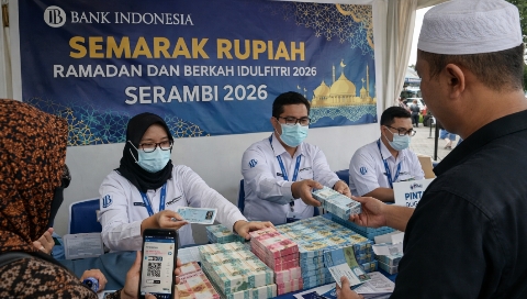 Ilustrasi layanan penukaran uang rupiah baru yang disediakan Bank Indonesia melalui program SERAMBI 2026.