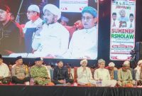 Sumenep Bersholawat 2026 di areal timur Taman Potre Koneng, Sabtu (28/2/2026).