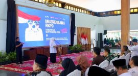 Bupati Banyuwangi Ipuk Fiestiandani membuka Musrenbang RKPD 2027 di Pendopo Sabha Swagata Blambangan, Rabu (4/3/2026).