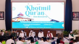 Bupati Banyuwangi Ipuk Fiestiandani menghadiri peringatan Nuzulul Quran di Pendopo Sabha Swagata Blambangan bersama ulama, tokoh masyarakat, dan Forkopimda, Jumat (6/3/2026).