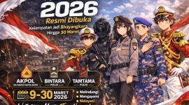 Ilustrasi anggota Kepolisian Negara Republik Indonesia. Pendaftaran penerimaan anggota Polri Tahun Anggaran 2026 resmi dibuka mulai 9 hingga 30 Maret 2026 melalui jalur Akpol, Bintara, dan Tamtama.
