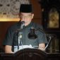 Wali Kota Probolinggo dr. Aminuddin menyampaikan nota penjelasan LKPJ Tahun Anggaran 2025 dalam rapat paripurna DPRD Kota Probolinggo yang digelar di ruang sidang utama Gedung DPRD, Rabu (11/3/2026).
