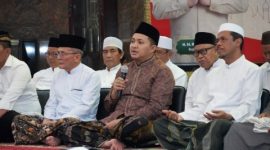 Bupati Pasuruan Rusdi Sutejo bersama Wakil Bupati Shobih Asrori menghadiri penutupan Safari Ramadan 1447 H Pemerintah Kabupaten Pasuruan di Masjid Jami’ Bangil.
