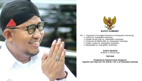 Bupati Sumenep Achmad Fauzi Wongsojudo menerbitkan surat edaran terkait perayaan Idulfitri minim sampah sebagai upaya menjaga lingkungan.