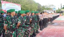 apel pengamanan malam takbiran di Lapangan Tribrata Polres Sumenep, Kamis (19/03/2026).