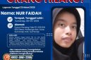 Poster orang hilang yang dirilis Humas Polres Sumenep terkait pencarian Nur Faidah, warga Desa Parsanga, Kabupaten Sumenep.