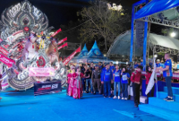 Penampilan peserta daul dalam tradisi Combodug di Kabupaten Sampang yang disaksikan ribuan warga, 27–28 Maret 2026.