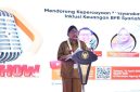 Wakil Bupati Sumenep KH. Imam Hasyim saat menghadiri talkshow tentang perlindungan dana nasabah dan penguatan layanan keuangan syariah di Pendopo Agung Keraton Sumenep, Selasa (14/04/2026).