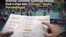 Ilustrasi pertandingan bulutangkis dalam Turnamen Hardiknas Sumenep Cup yang menjadi sorotan terkait transparansi skema pertandingan.
