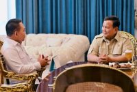 Presiden Prabowo Subianto menerima Penasihat Khusus Presiden Bidang Pertahanan di Istana Merdeka, Jakarta.