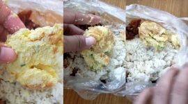 Makanan program makan gratis yang diduga tidak layak konsumsi diterima siswa SDN Karanganyar, Kecamatan Kalianget.