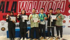 Foto bersama para atlet usai berlaga di Kejurnas Wushu Piala Wali Kota Surabaya, 1–3 Mei 2026.