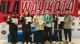 Foto bersama para atlet usai berlaga di Kejurnas Wushu Piala Wali Kota Surabaya, 1–3 Mei 2026.
