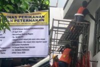 Proyek rehabilitasi gedung 7 milik Dinas Perikanan dan Peternakan (Diskanak) Kabupaten Purwakarta.