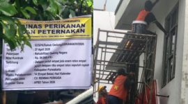 Proyek rehabilitasi gedung 7 milik Dinas Perikanan dan Peternakan (Diskanak) Kabupaten Purwakarta.