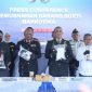 Direktorat Reserse Narkoba (Ditresnarkoba) Polda Jawa Timur menggelar pemusnahan barang bukti narkotika jenis kokain di depan Lobby Tribrata Mapolda Jatim, Senin (4/5/2026). 