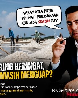 Upah Buruh Pegaraman 1 PT Garam Belum Dibayar, Sekitar 100 Pekerja Mogok
