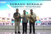 Wakil Bupati Subang Agus Masykur Rosyadi menghadiri kegiatan “Subang Berhaji – Langkah Emas Menuju Baitullah” di Aula Oman Syahroni, Pemkab Subang.