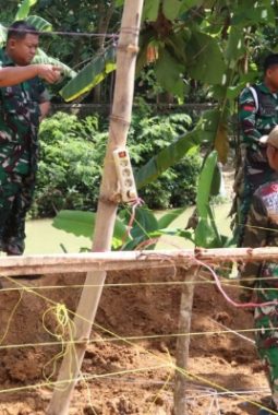 Dandim 0827/Sumenep Tinjau Pembangunan Jembatan Perintis Garuda di Ambunten