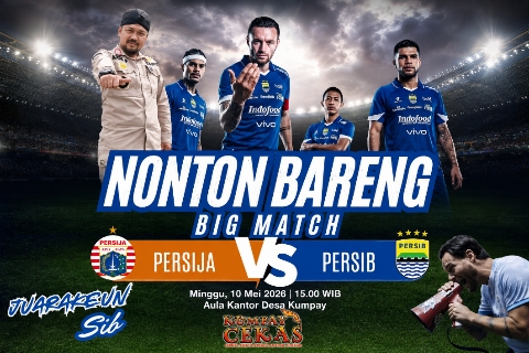 Banner ajakan nonton bareng.
