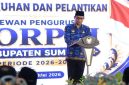 Sekretaris Daerah Kabupaten Sumenep Agus Dwi Saputra saat menghadiri pengukuhan Dewan Pengurus KORPRI Kabupaten Sumenep di Pendopo Agung Keraton, Selasa (12/5/2026).