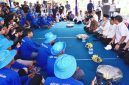 Menko Bidang Pangan Zulkifli Hasan saat menghadiri Rembuk Tani bersama ratusan petani di Desa Karangbendo, Kecamatan Blimbingsari, Banyuwangi, Kamis (14/5/2026).