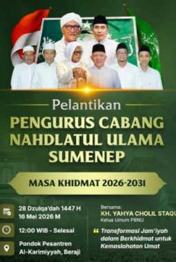PCNU Sumenep Gelar Pelantikan dan Istighasah Akbar, Ribuan Nahdliyin Diperkirakan Hadir