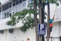 Proyek rehabilitasi Gedung Mal Pelayanan Publik (MPP) Bale Madukara Purwakarta.