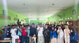 KOPRI PC PMII Sumenep saat menggelar sosialisasi pencegahan kekerasan terhadap perempuan dan anak di Aula MA Raudlah Najiyah Lengkong, Bragung, Rabu (13/5/2026).