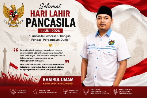 Ketua DPD KNPI Kabupaten Sumenep, Khairul Umam.