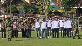 Pengurus DPD KNPI Kabupaten Sumenep mengikuti Upacara Hari Lahir Pancasila Tahun 2026 di halaman Kantor Pemkab Sumenep, Selasa (2/6/2026).