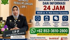 Flayer RSUD dr. H. Moh. Anwar Sumenep mengenai layanan Instalasi Peduli Pelanggan (IPP) yang menyediakan kanal pengaduan, informasi, dan konsultasi masyarakat selama 24 jam.