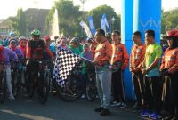 Fun Bike dan Senam Sehat di Alun-alun Sragen, Minggu (7/6/2026).
