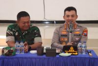 Kapolresta Sumenep Kombes Pol. Ariek Indra Sentanu, S.H., S.I.K., M.H., bersama Dandim 0827/Sumenep.