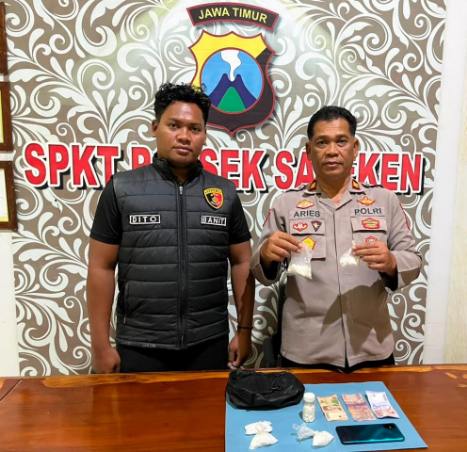 Barang bukti yang ditunjukkan  Sapeken, Polresta Sumenep.