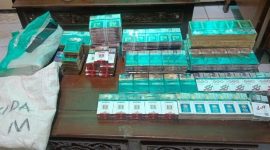Puluhan Slop Rokok dan Sejumlah Barang Bukti.