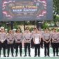 Polresta Sumenep menggelar Upacara Purna Tugas dan Korp Raport Kenaikan Pangkat Pengabdian di Lapangan Apel Tribrata Polresta Sumenep, Jumat (31/7/2026).