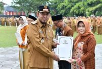 Bupati Sumenep, Achmad Fauzi Wongsojudo, di Apel Peringatan Hari Koperasi ke-79 Kabupaten Sumenep Tahun 2026.