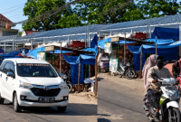 Sejumlah lapak Pasar Ganding tampak depan yang diduga diperjualbelikan.