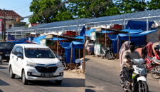Sejumlah lapak Pasar Ganding tampak depan yang diduga diperjualbelikan.