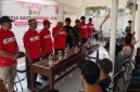 Sejumlah peserta dan unsur TNI mengikuti pembukaan Kerja Bakti Nasional 2026 yang digelar DPD LDII Sumenep dalam rangka memperingati HUT ke-81 Kemerdekaan RI di Desa Paberasan, Kecamatan Kota Sumenep, Sabtu (29/8/2026).