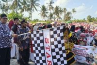 Pawai yang dilepas Camat Pragaan, Indra Hernawan, tersebut diikuti sekitar 60 rombongan yang terdiri dari peserta PAUD, TK/RA serta siswa SD kelas 1 hingga 3 se-Kecamatan Pragaan.