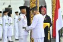 Pengukuhan Paskibraka 2026, di Pendopo Agung Keraton, Sabtu (15/08/2026).