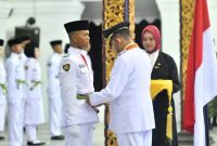 Pengukuhan Paskibraka 2026, di Pendopo Agung Keraton, Sabtu (15/08/2026).