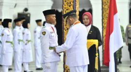 Pengukuhan Paskibraka 2026, di Pendopo Agung Keraton, Sabtu (15/08/2026).