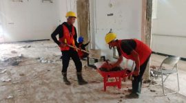 Pekerjaan pembangunan dan pengembangan ruang perawatan PICU RSUD Bayu Asih Kabupaten Purwakarta terus berjalan.